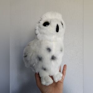 Aurora White and Black Plush Owl Toy